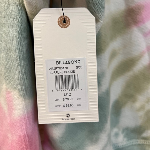 NWT Salt Crystal Tie-Dye Surfline Hoodie - Size L - Picture 7 of 7